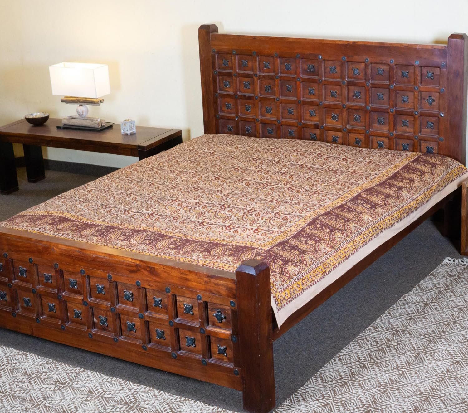 Покривало Блок-друк GURU SHOP Design 12 Бавовна Розмір: Двоспальне 225 x 275 см, фото №4