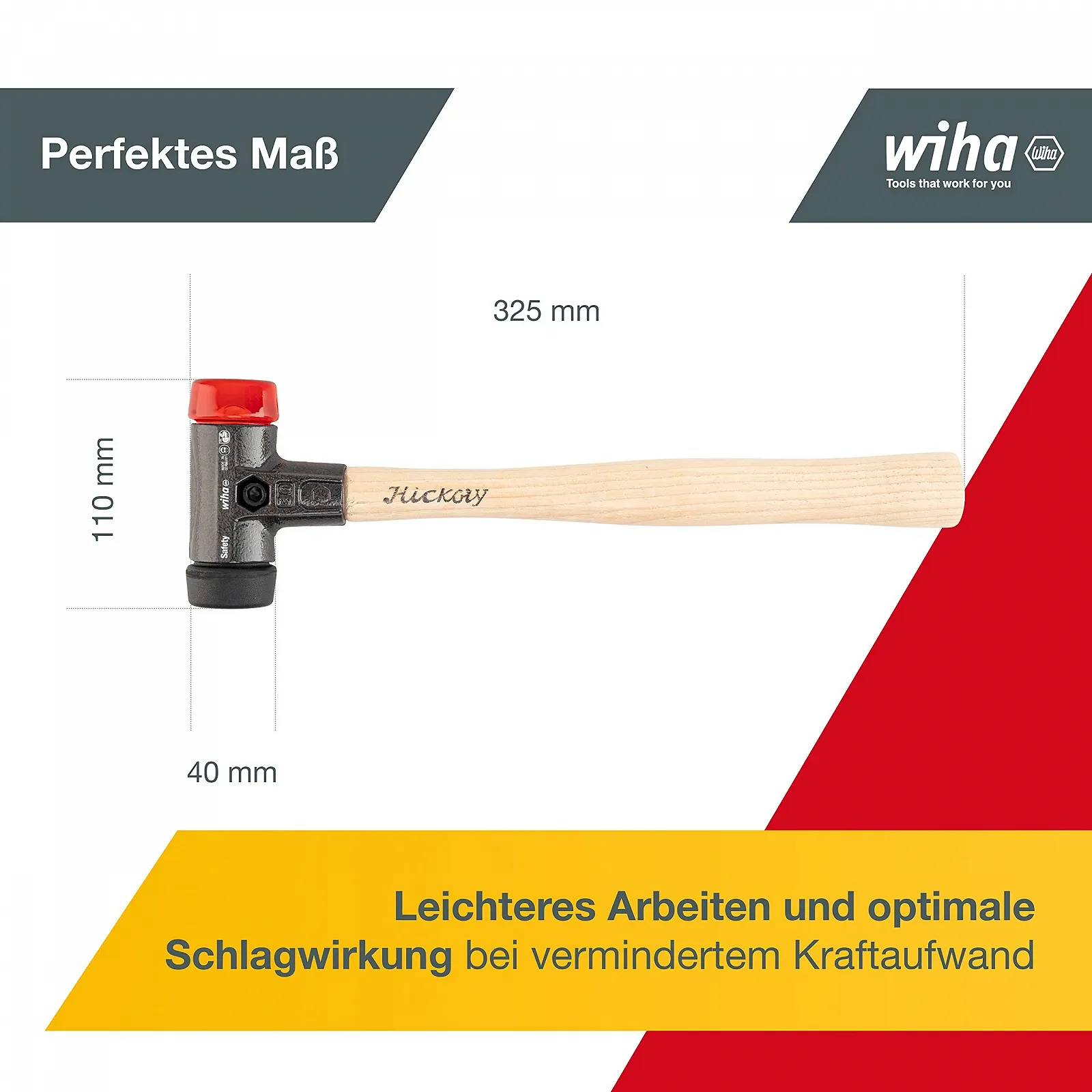 Безопасный мягкий молоток Wiha Safety 83238040 уровень твердости 5 круглый пластмассовый черный/оранжевый/прозрачный, фото №3 Безопасный мягкий молоток Wiha Safety 83238040 уровень твердости 5 круглый пластмассовый черный/оранжевый/прозрачный, фото №3