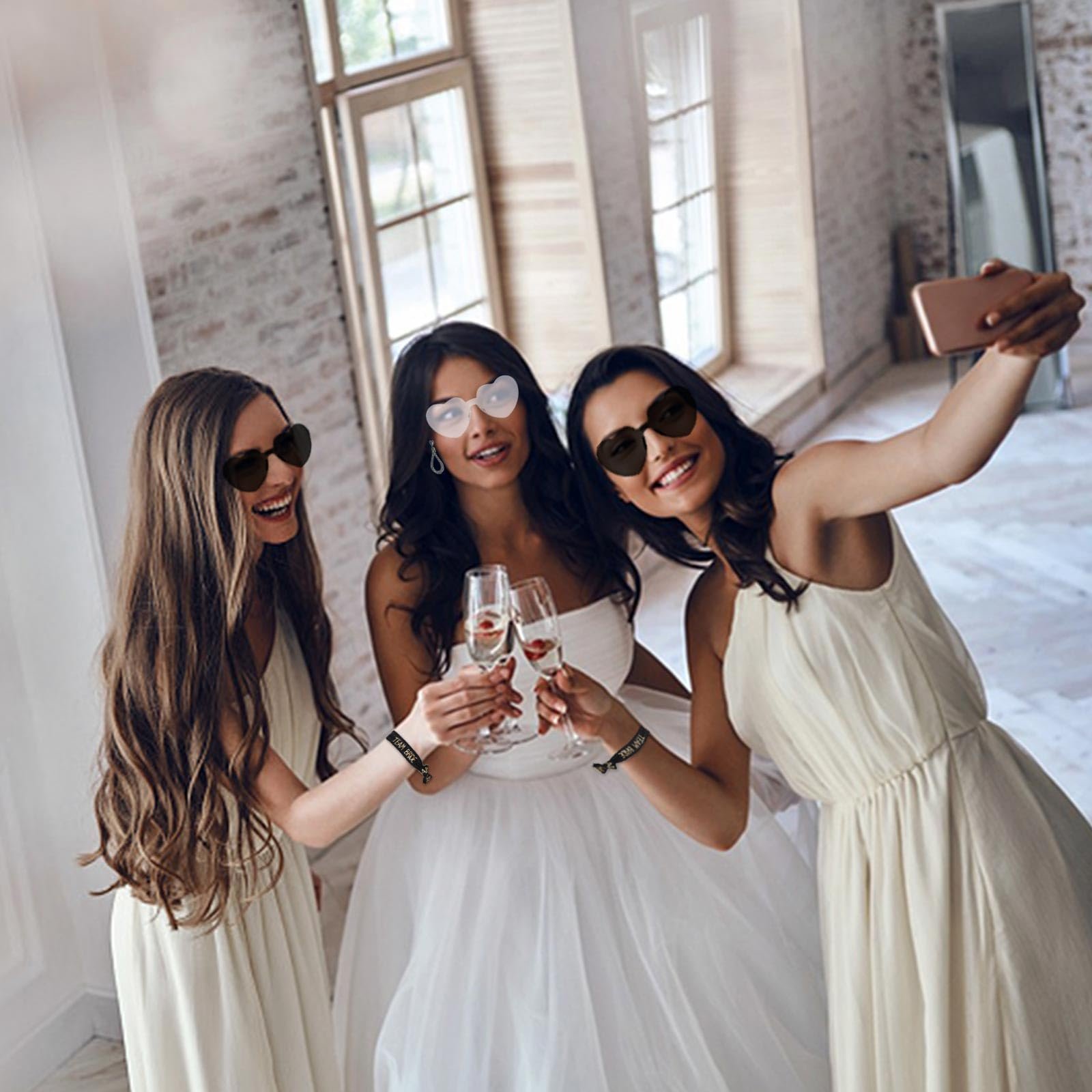 Сонцезахисні окуляри Серце Чорний, 8 штук, фото №3