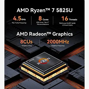 Міні ПК Beelink EQR5 / AMD Ryzen 7 5825U / RAM 16GB / SSD 500GB / 2 x HDMI / 2 х LAN / Wi-Fi 6 / Bluetooth 5.2 / Windows 11 Pro / Сірий ціна на synthetic.ua - Фото 1 Міні ПК Beelink EQR5 / AMD Ryzen 7 5825U / RAM 16GB / SSD 500GB / 2 x HDMI / 2 х LAN / Wi-Fi 6 / Bluetooth 5.2 / Windows 11 Pro / Сірий synthetic.ua - Фото 1