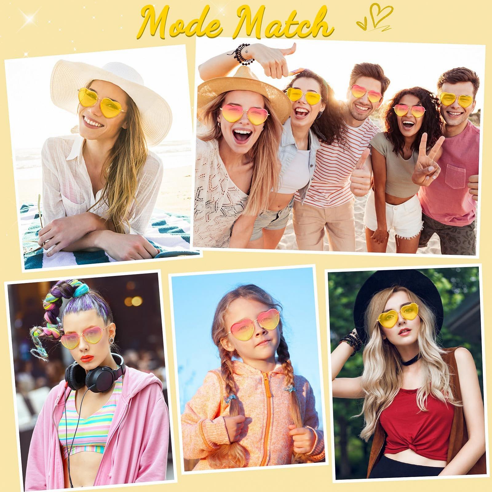 Сонцезахисні Окуляри Серце Kiiwah Жіночі Вінтажні Без оправи Рожеві, фото №6