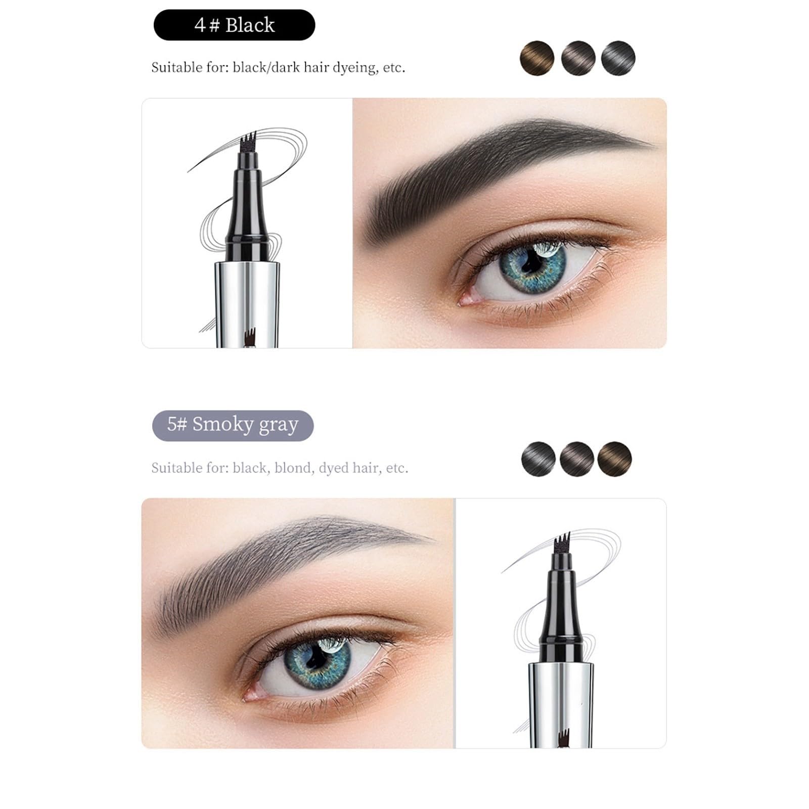 Олівець для брів Wasserdichter 3D Augenbrauenstift 4 Гобелени 1 4# Чорний, фото №5