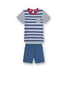 Пижама для мальчиков Sanetta Шорты Синий в полоску - Фото 1