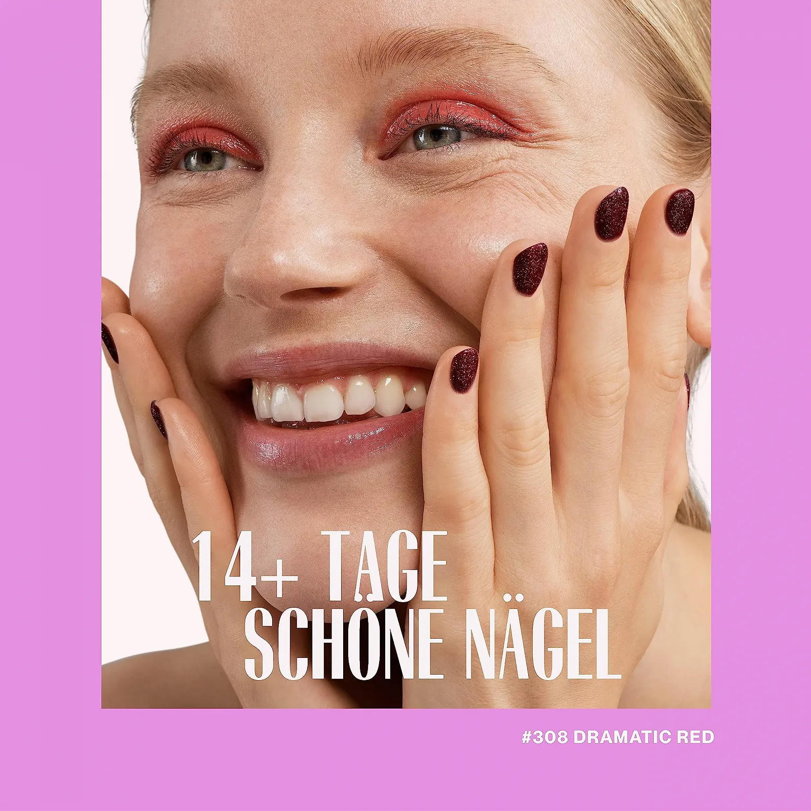 Гель-лак Pink Gellac 308 Dramatic Red, красный с блестками, 15 мл, фото №4 Гель-лак Pink Gellac 308 Dramatic Red, красный с блестками, 15 мл, фото №4