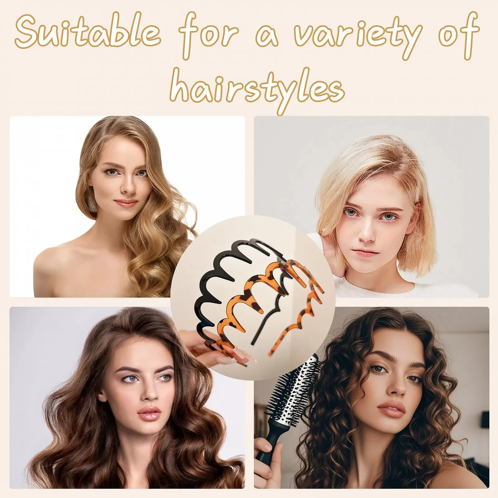 Набір з 2 зігзагоподібних обручів на голову, фото №7