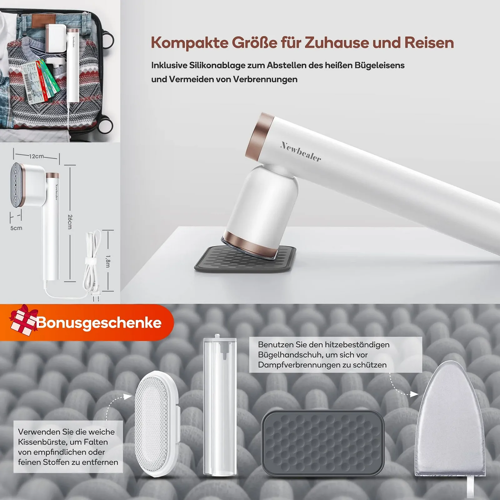 Отпариватель Newbealer 1200 Вт 120 мл, фото №7