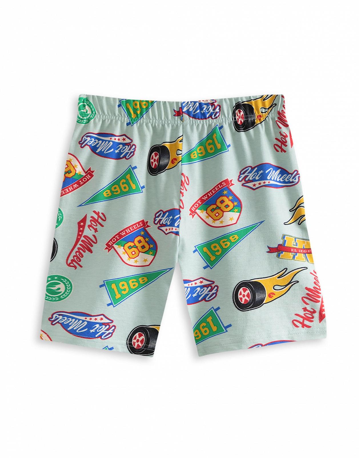 Комплект піжам Hot Wheels Retro Badges з короткими рукавами та шортами, різнокольоровий, фото №6