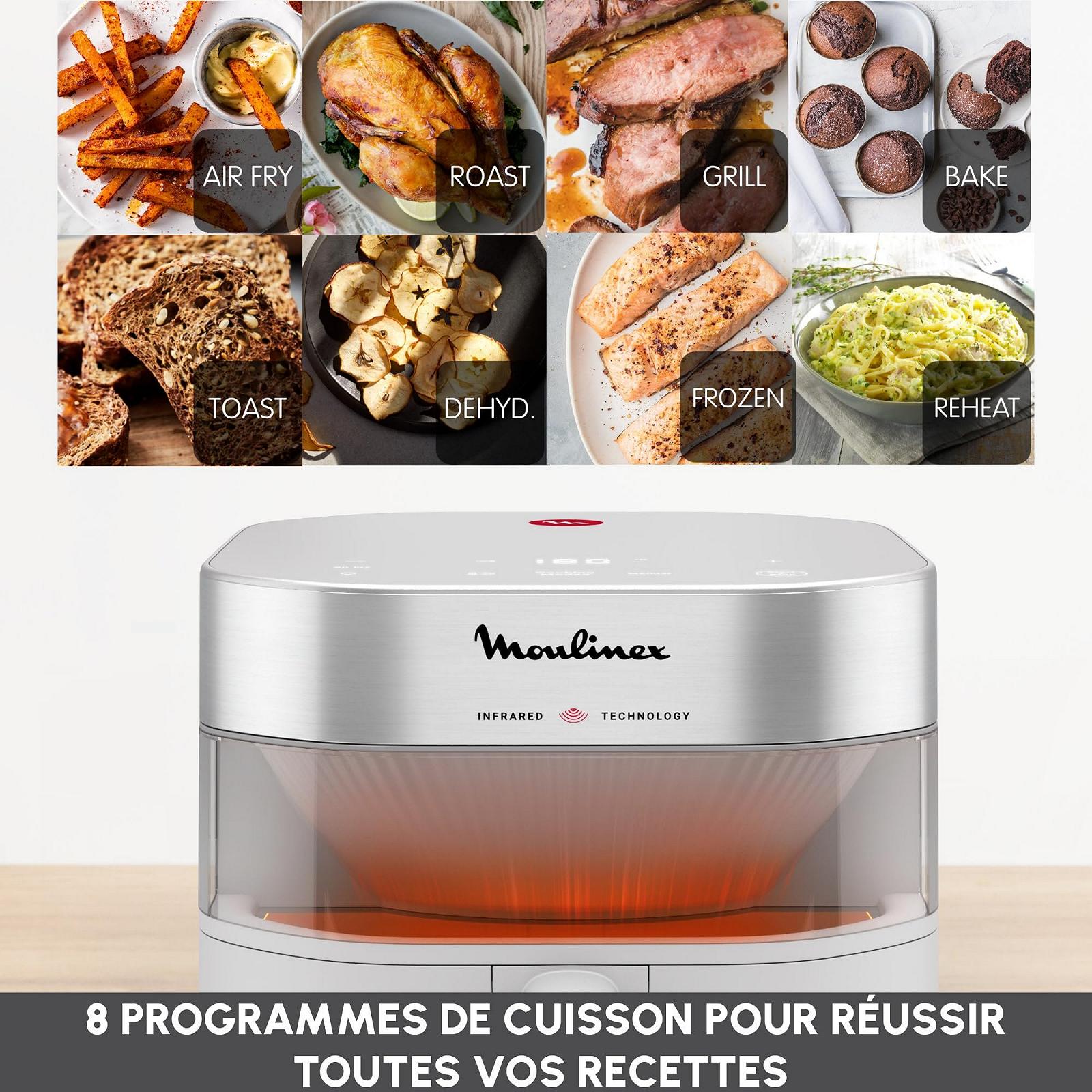 Мультипіч Moulinex Easy Fry Infrared EZ831G 7 л інфрачервона технологія 8 режимів з оглядовим вікном, фото №8 Мультипіч Moulinex Easy Fry Infrared EZ831G 7 л інфрачервона технологія 8 режимів з оглядовим вікном, фото №8