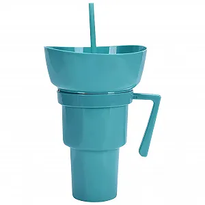 Кухоль-снеків, багаторазовий комбінований контейнер для їжі та чашка - Фото 1