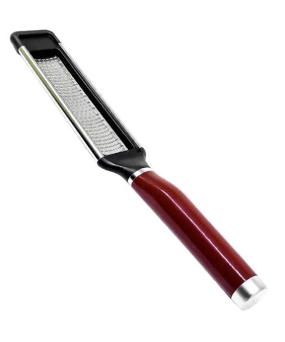 Терка KitchenAid Etched Cheese Grater, Дрібна, Ручна двостороння з нержавіючої сталі Червоний вермільйон, фото №2