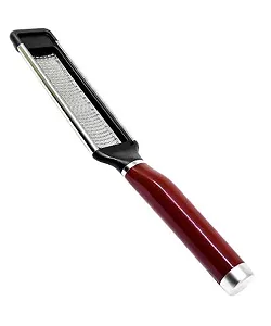 Терка KitchenAid Etched Cheese Grater, Дрібна, Ручна двостороння з нержавіючої сталі Червоний вермільйон synthetic.ua - Фото 1