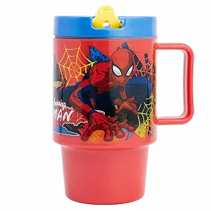 Дитяча пластикова кружка Stor Spiderman 532 мл з кришкою - Фото 1