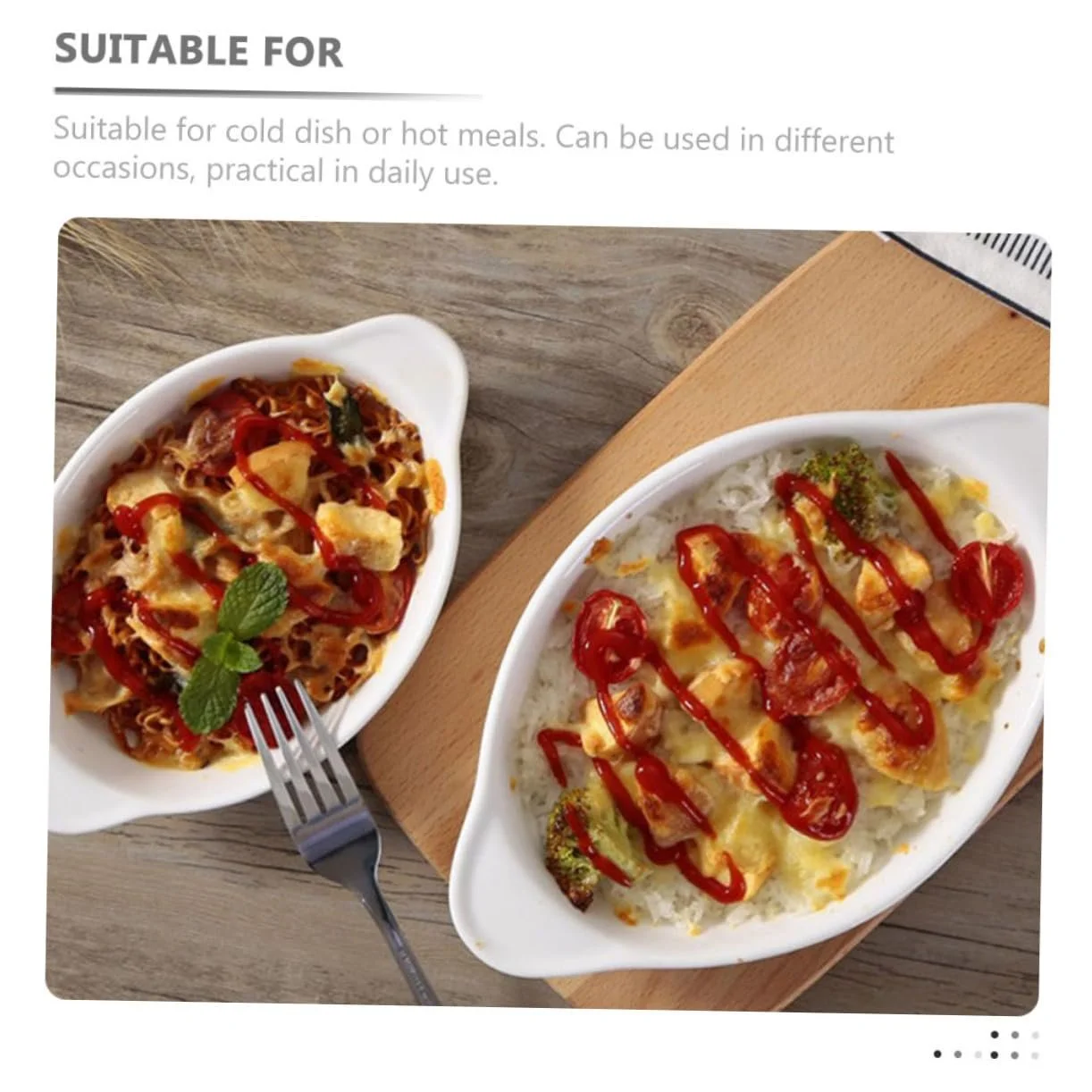 Форма для запекания Ipetboom овальная керамическая термостойкая, фото №4