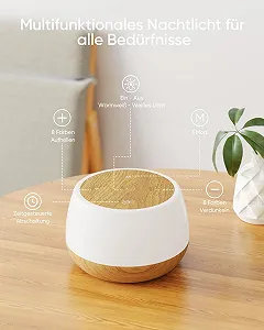 Настільна лампа LED сенсорна 9 кольорів 3 режими USB акумуляторна бездротова з таймером та пам'яттю synthetic.ua - Фото 1