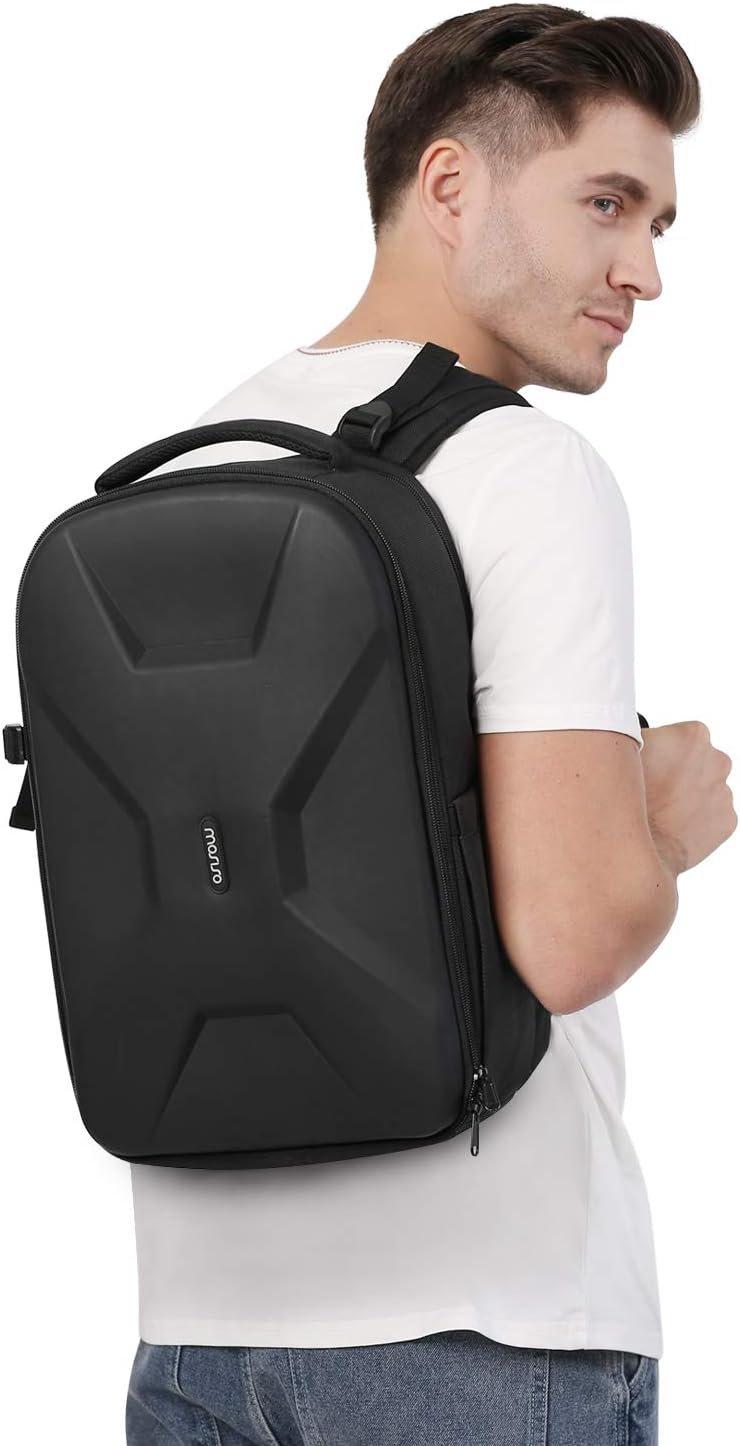 Рюкзак для камеры MOSISO DSLR/SLR/беззеркальных фотоаппаратов / совместимый с Canon/Nikon/Sony / Черный, фото №2