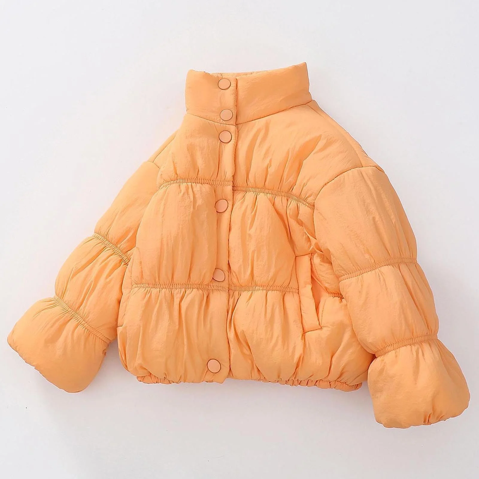 Зимняя куртка для девочек, повседневная длинная зимняя куртка с капюшоном и карманами, однотонное зимнее пальто, легкая теплая черная пуховая куртка, переходная куртка, детская куртка, теплая верхняя одежда для малышей, фото №3