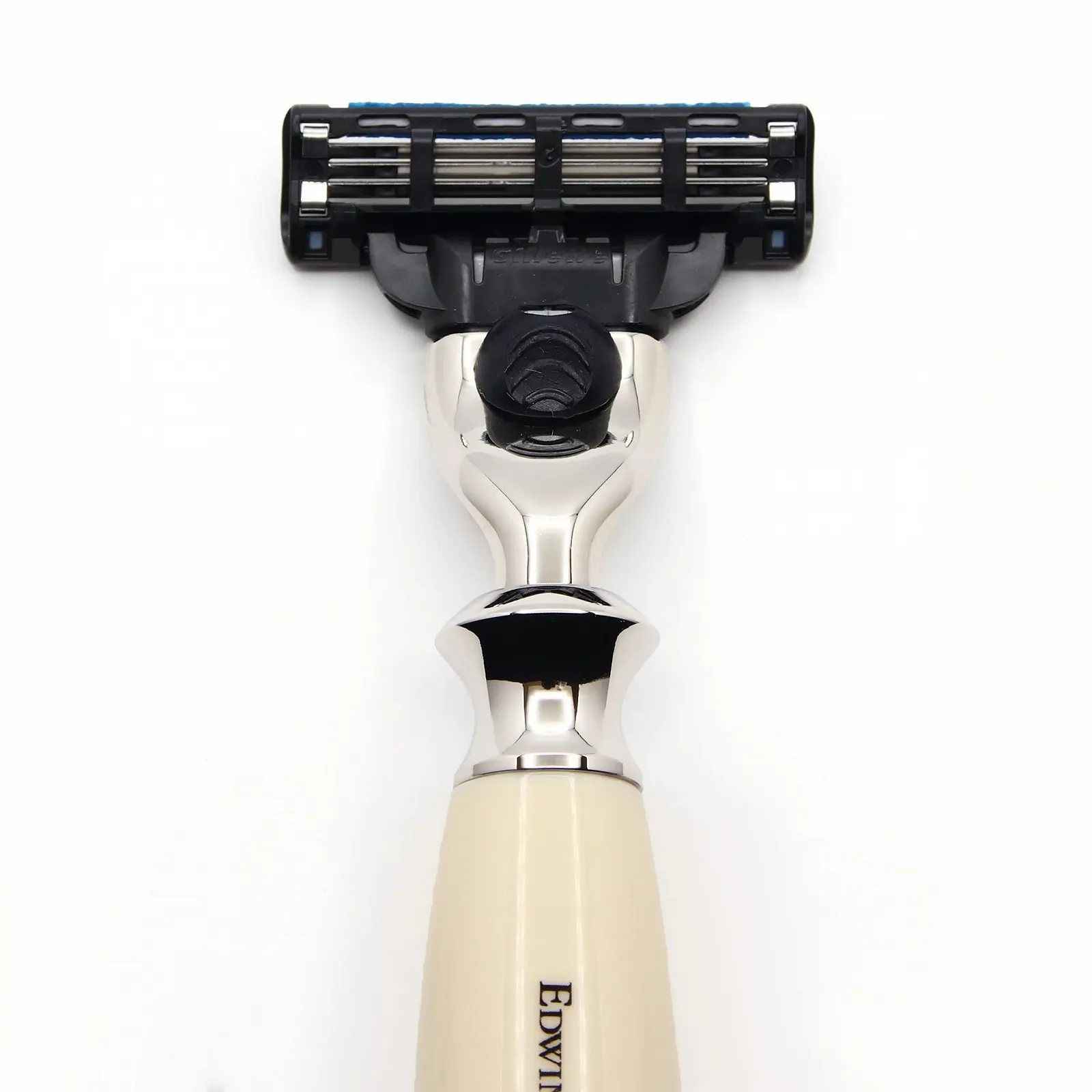 Бритва Edwin Jagger Gillette Mach 3 Simulated Ivory Nickel Plated, фото №3 Бритва Edwin Jagger Gillette Mach 3 Simulated Ivory Nickel Plated, фото №3
