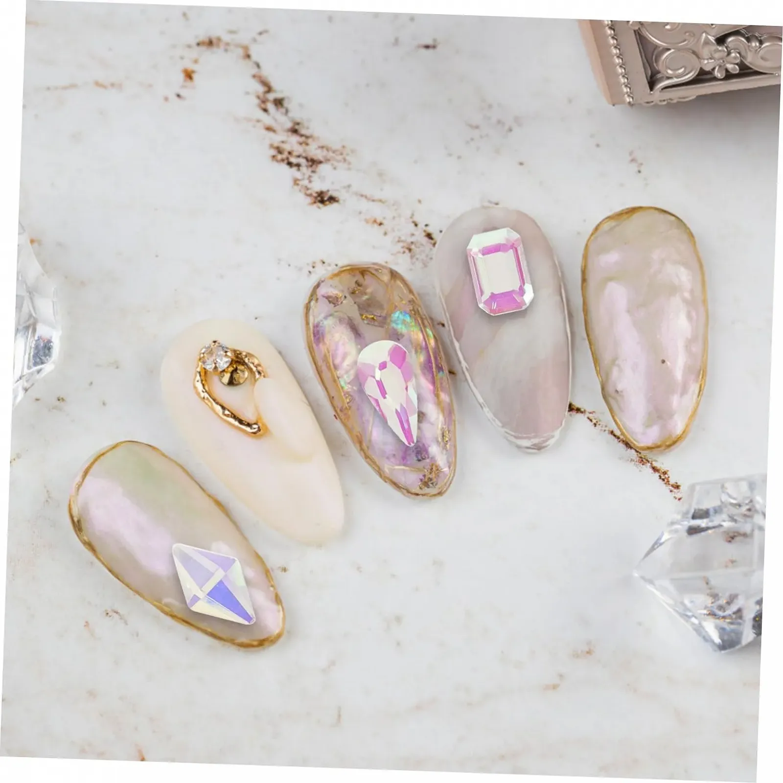 Украшения для ногтей FRCOLOR, 2 коробки, подвески для ногтей для женщин, изысканные драгоценные камни в стилях Тень и Нью-Йоркский Шторм для особых случаев, фото №2 Украшения для ногтей FRCOLOR, 2 коробки, подвески для ногтей для женщин, изысканные драгоценные камни в стилях Тень и Нью-Йоркский Шторм для особых случаев, фото №2