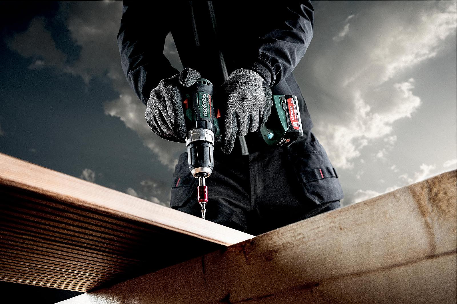 Безщіткова ударна дриль-шуруповерт metabo PowerMaxx SB 12 BL (12 В 2 x 2 А·год Li-Power Зарядний пристрій SC 30 metaBOX 118, з крюком для ременя) 601046500, фото №2