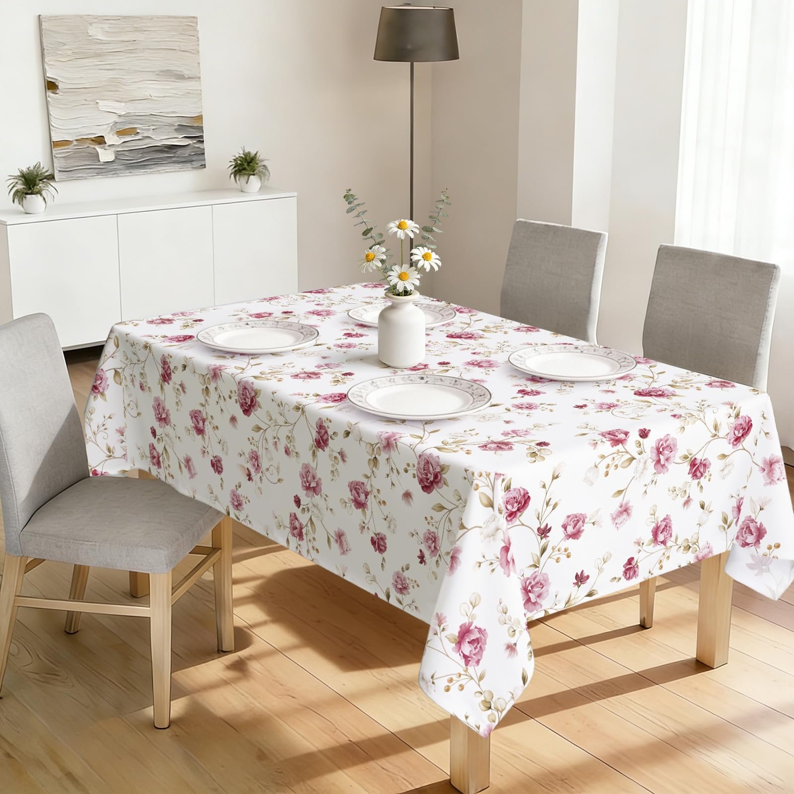 Скатертина Hometrixx Floral Vintage Поліестер Олієстійка Рожеві Квіти 140 x 100 см, фото №2