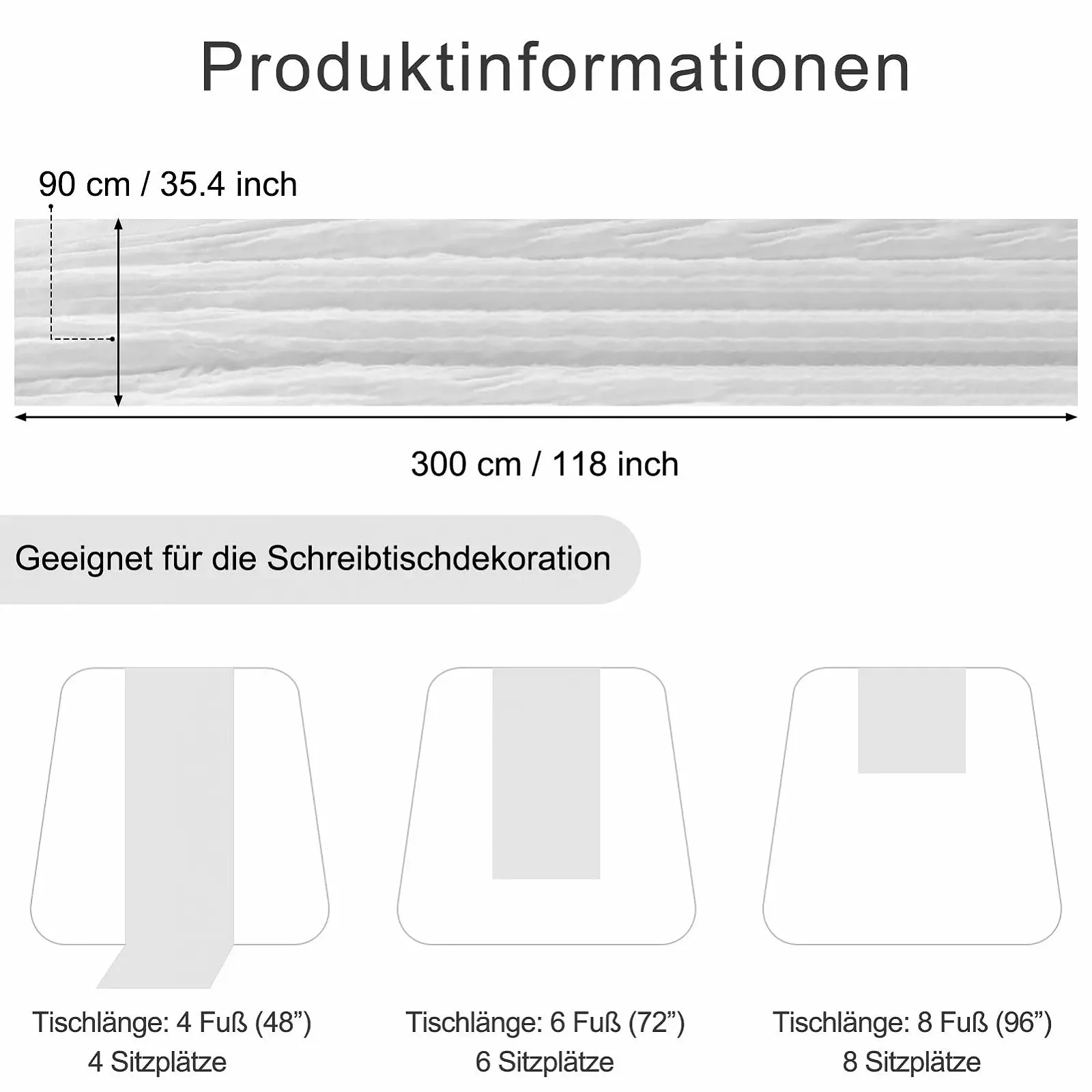 Ранер Foatcox Cheesecloth Boho Milky White 90 x 300 см, фото №3