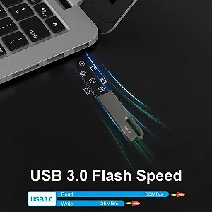 USB-накопичувач 256 ГБ 3.0 Waterproof High Speed Black synthetic.ua - Фото 1