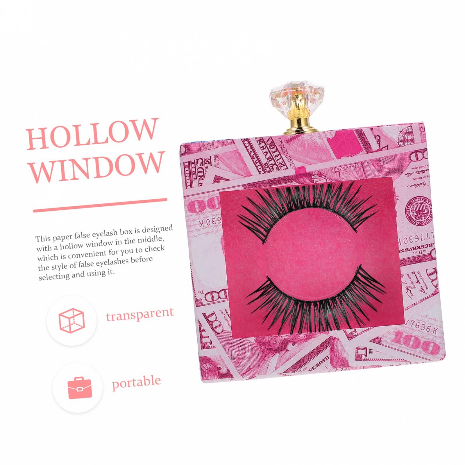 Коробка для ресниц Abaodam Бумажная (5 шт) с окошком и стразами, фото №4 Коробка для ресниц Abaodam Бумажная (5 шт) с окошком и стразами, фото №4