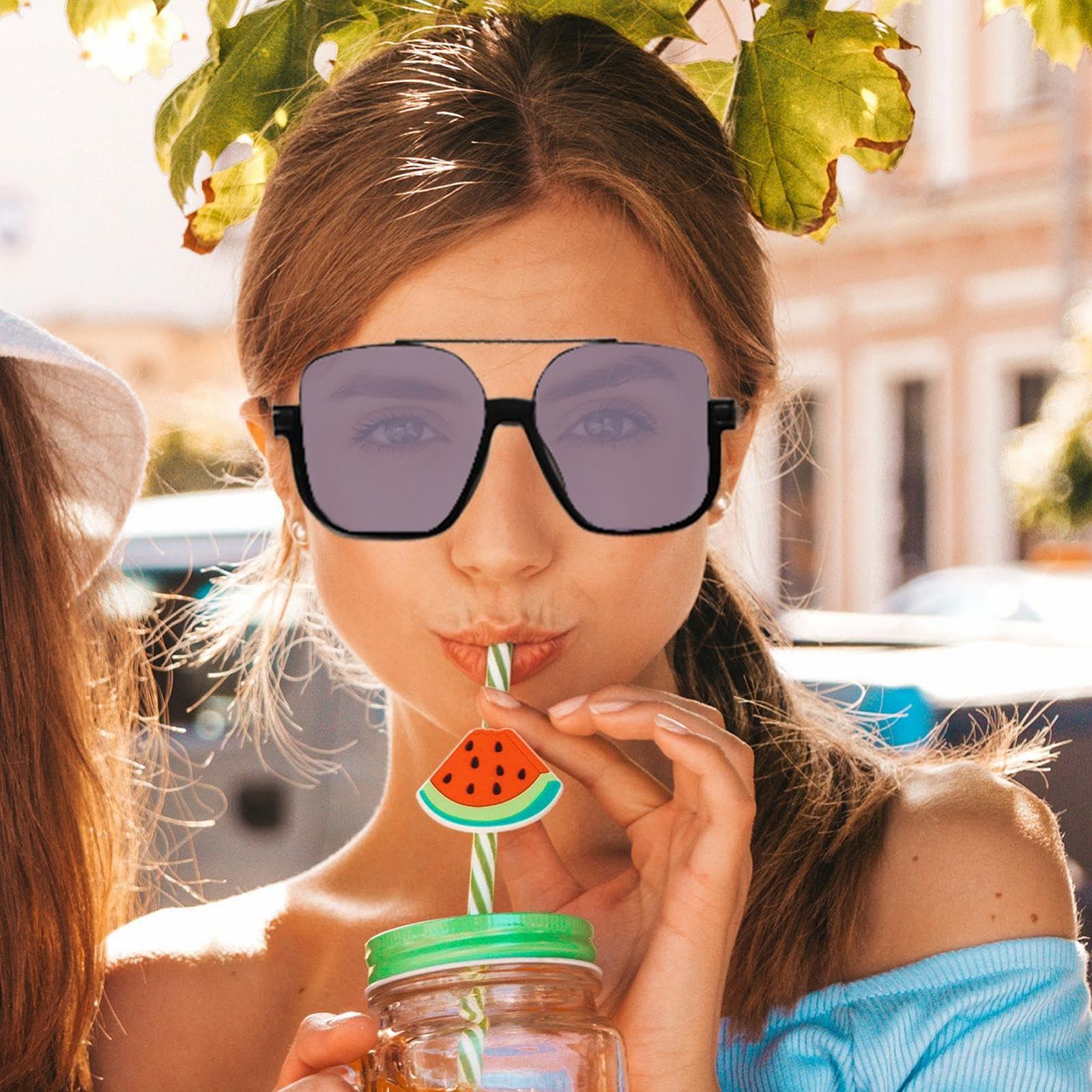 Модні жіночі сонцезахисні окуляри велика оправа, фото №9