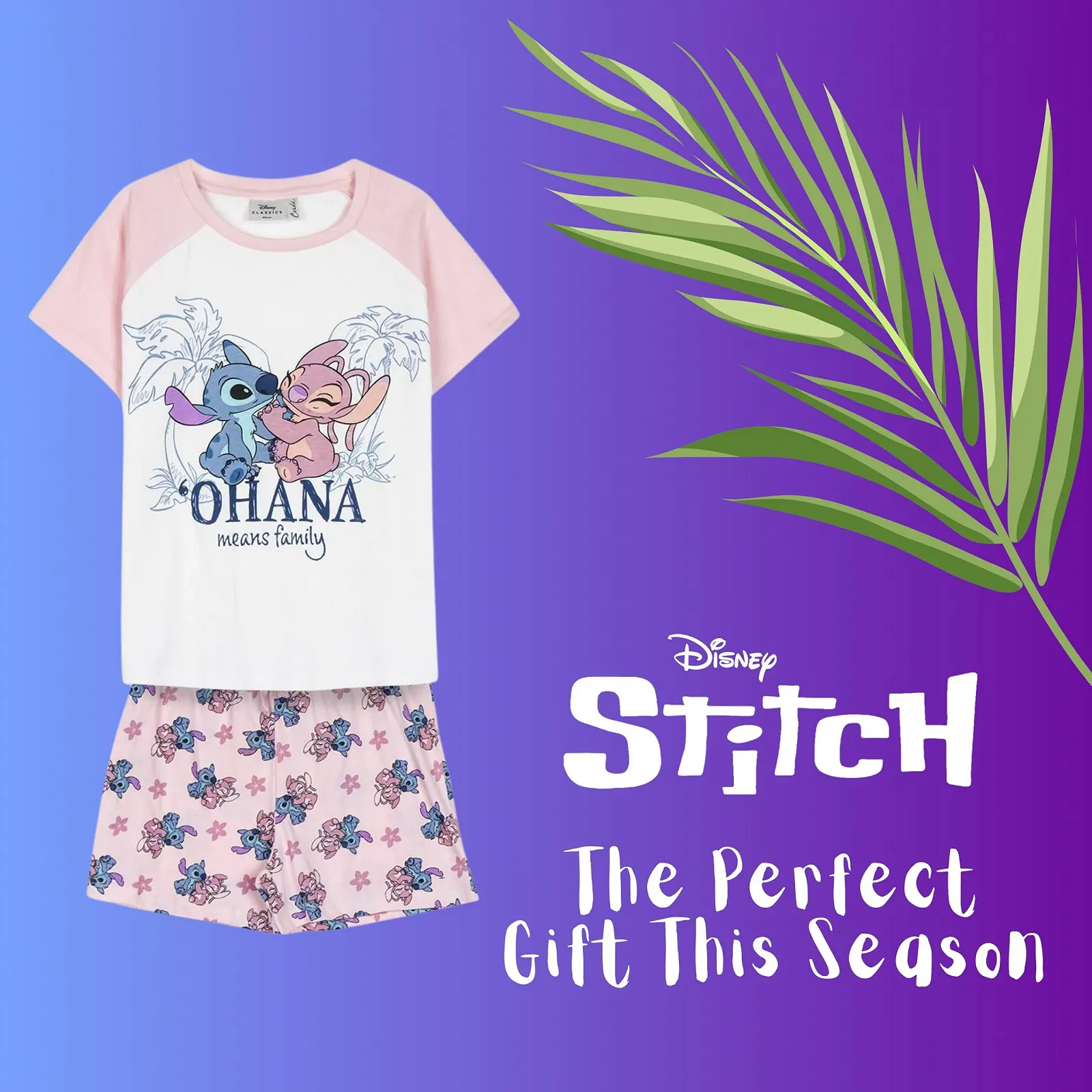 Комплект (футболка та шорти) Disney Stitch для дівчат, м'який бавовняний, фото №8 Комплект (футболка та шорти) Disney Stitch для дівчат, м'який бавовняний, фото №8