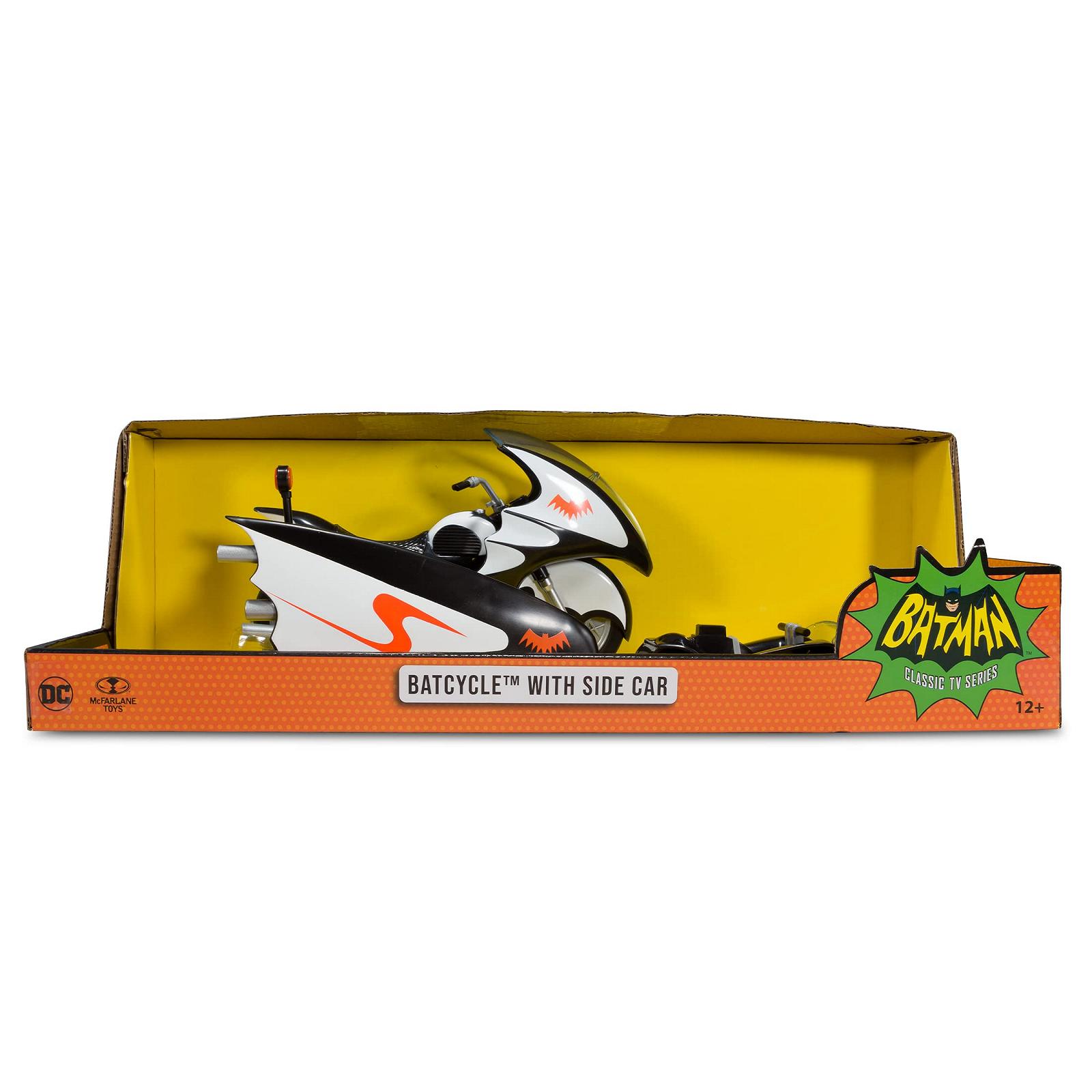 Іграшковий транспортний засіб DC Retro Batcycle з бічним візком, фото №8