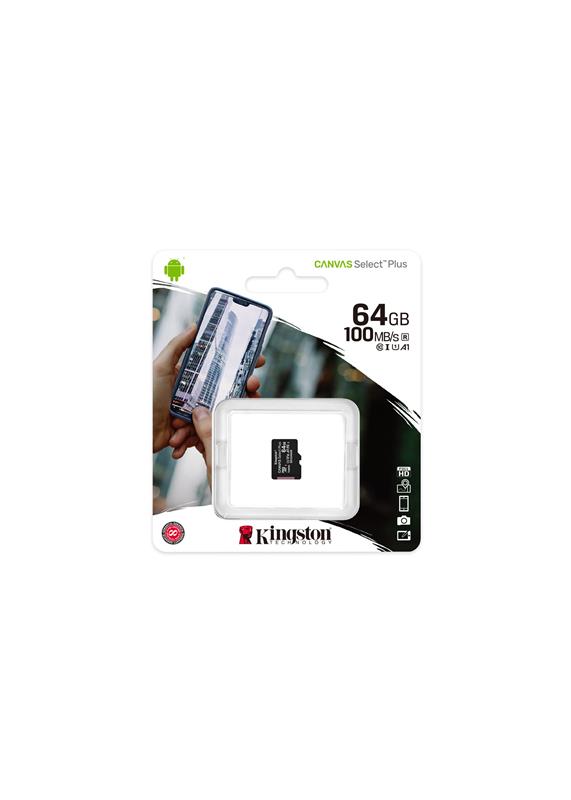 Карта памяти MicroSDXC 64GB UHS-I Class 10 Kingston Canvas Select Plus R100MB/s SDCS2/64GBSP, фото №3