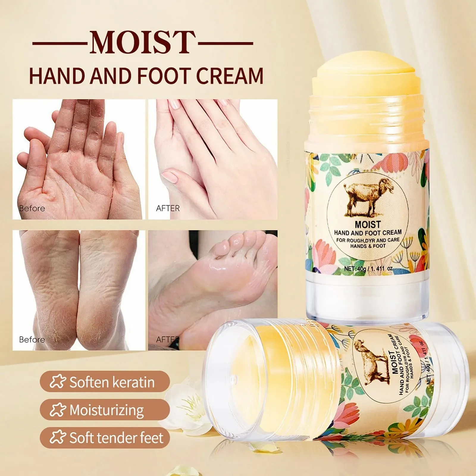 Восстанавливающий стик-крем для ног против трещин на пятках, фото №8