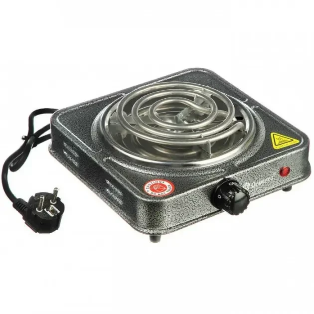 Электроплита настольная спиральная 1 конфорка Domotec MS-5801 1000W Grey, фото №3 Электроплита настольная спиральная 1 конфорка Domotec MS-5801 1000W Grey, фото №3