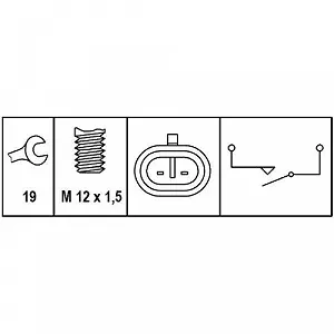 Выключатель фонаря заднего хода HELLA 6ZF 008 621-261 для ALFA ROMEO CHRYSLER CITROËN synthetic.ua - Фото 1