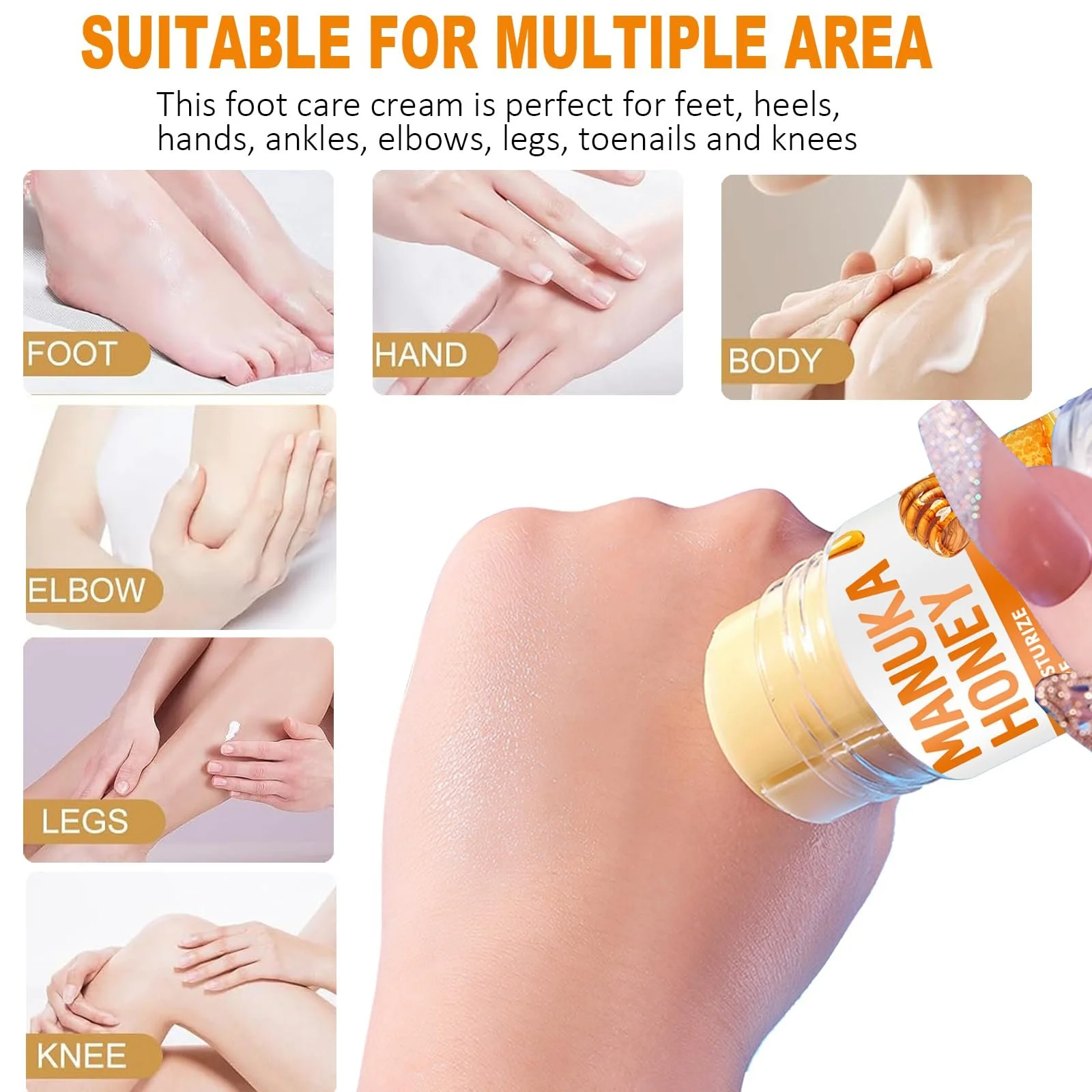 Крем для ног Ruicen Urea 60% против мозолей и трещин медовый, фото №7 Крем для ног Ruicen Urea 60% против мозолей и трещин медовый, фото №7