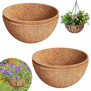 Круглий вкладиш для кошика Riare Натуральне кокосове волокно 4,14 дюйма 4 штуки - Фото 1