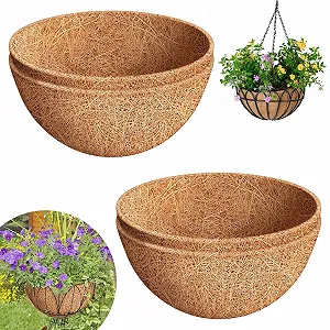 Круглый вкладыш для корзины Riare Натуральное кокосовое волокно 4,14 дюйма 4 штуки - Фото 1