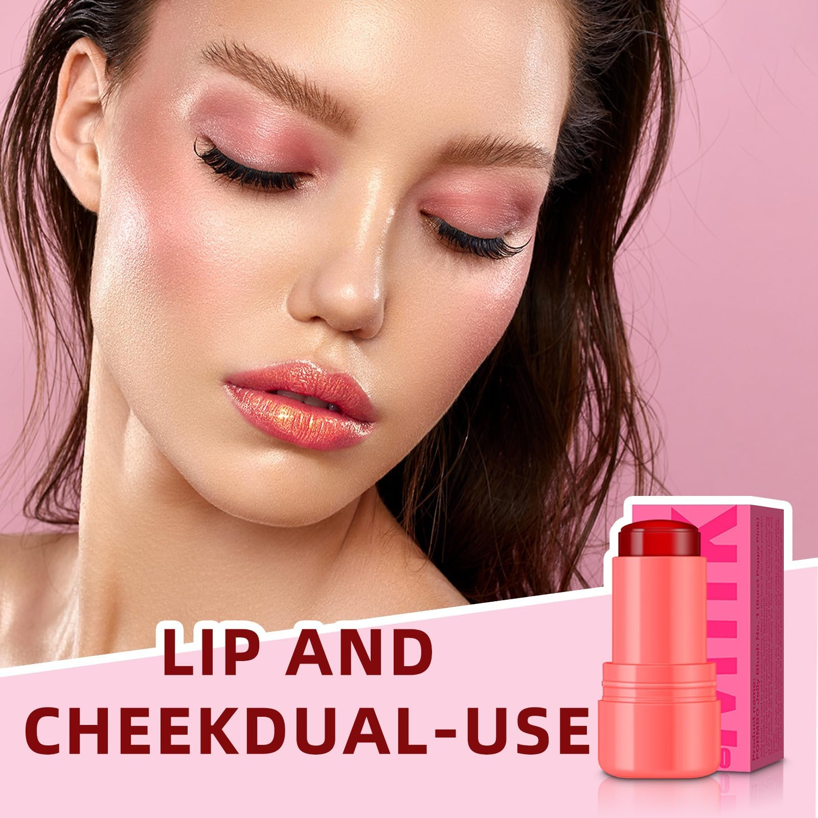 Набор Milk Jelly Blush Lip Cheek Long Lasting Tint Lip Gloss Solid Stick Watercolour, фото №6