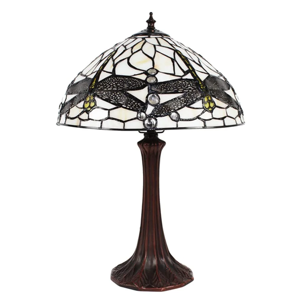 Настільна лампа Clayre & Eef Tiffany 5LL-9335W 31 x 43 см E27 White, фото №2