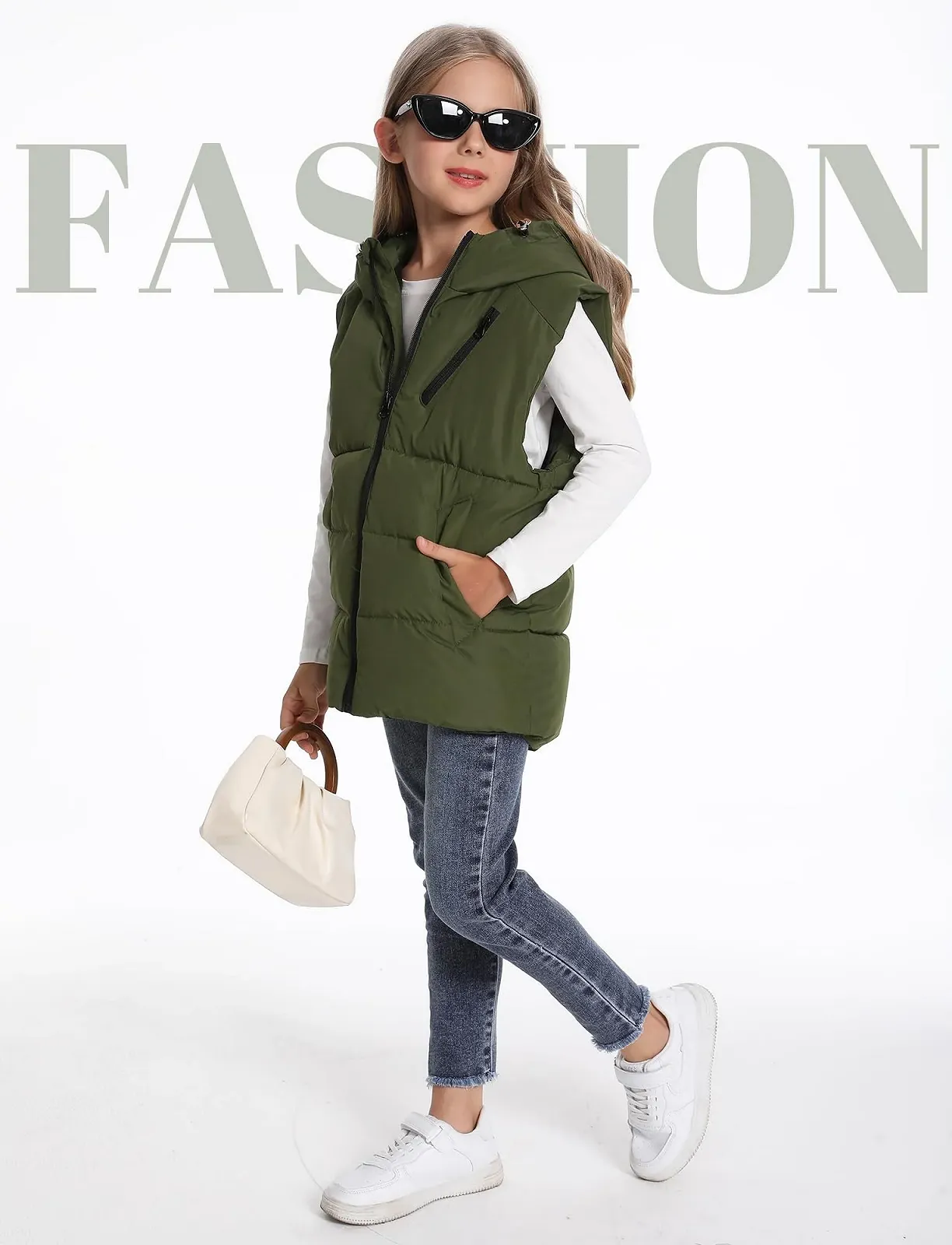 Жилет FEOYA Детский зимний для улицы, утепленный, для мальчиков, без рукавов, осенне-зимний, легкий, модный, флисовая стойка, стеганый, мягкий, черный, 3-11 лет, 110-150 см, фото №3