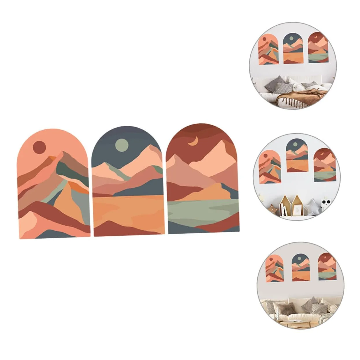 Наклейка на стіну VILLCASE Sun and Moon Bohemian Style Самоклеюча, фото №9