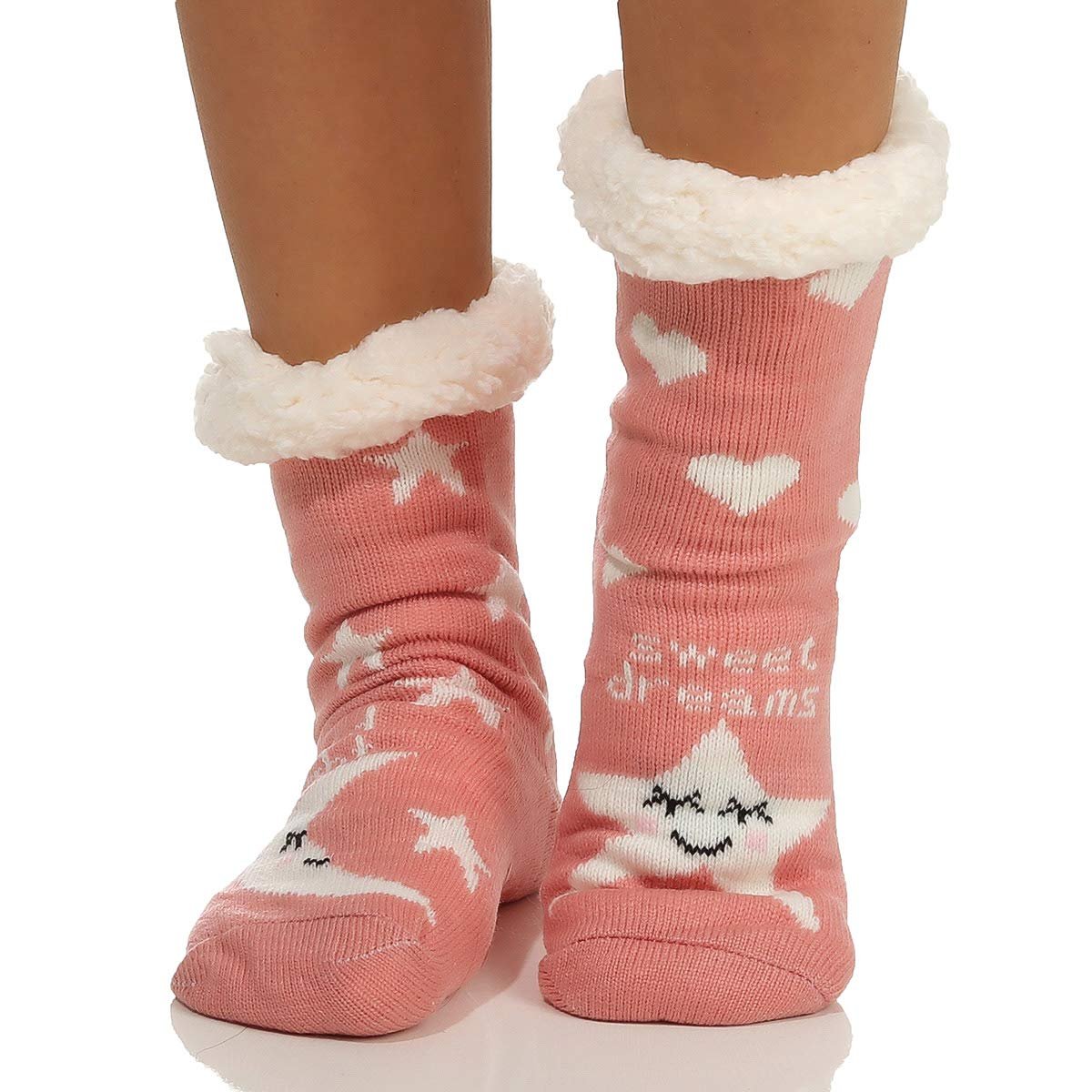 Шкарпетки-капці Cleostyle CL 0267 Fluffy Cottage ABS з хутром Teddy, фото №1