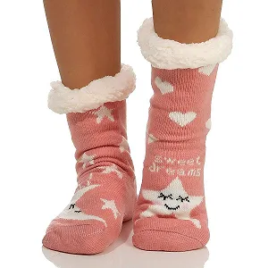 Шкарпетки-капці Cleostyle CL 0267 Fluffy Cottage ABS з хутром Teddy - Фото 1