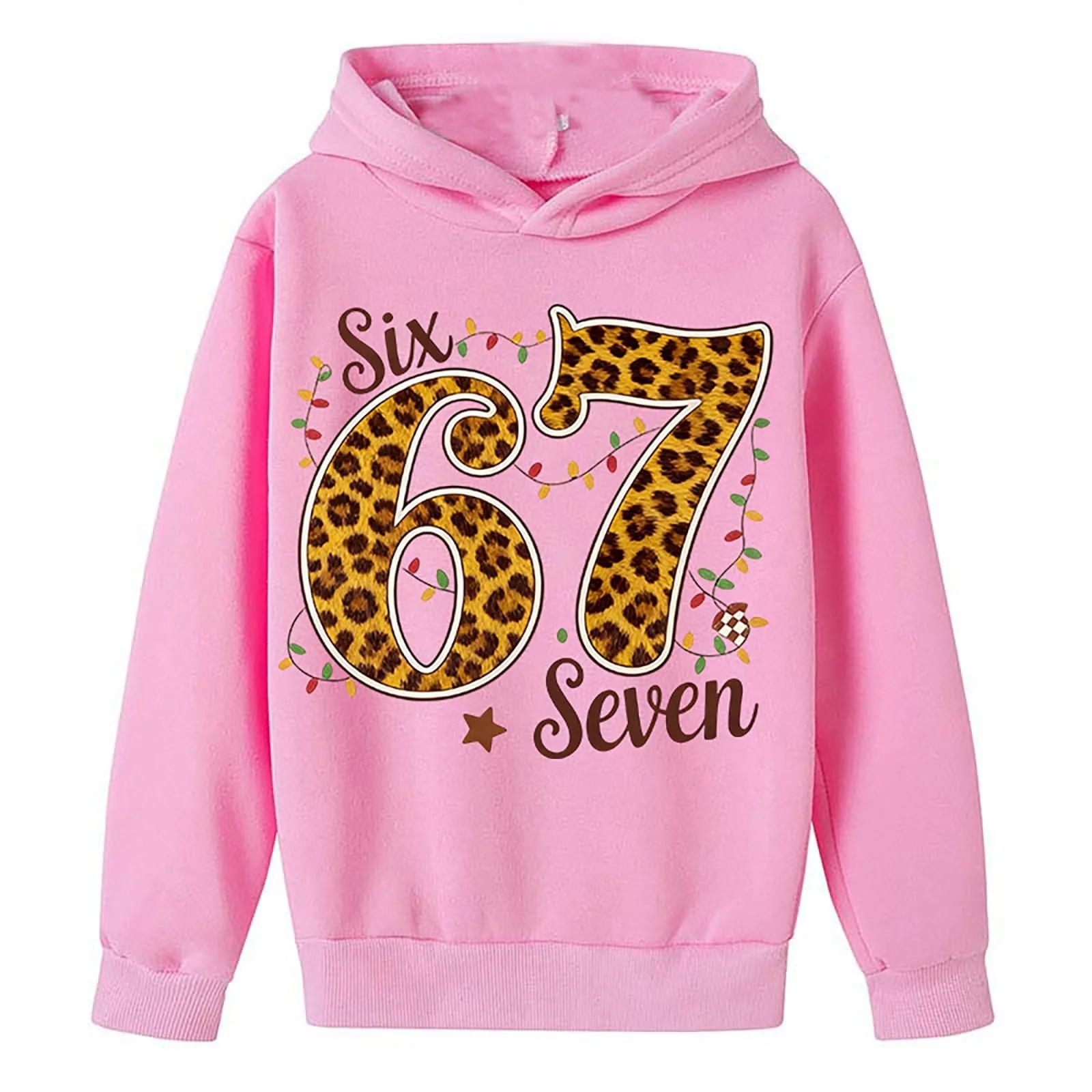 Детский худи 67 с мультяшным принтом, повседневный, с длинными рукавами для девочки, фото №1