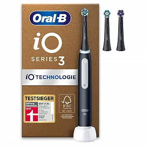 Електрична зубна щітка Oral-B iO Series 3 Plus Edition 3 режими, 3 змінні насадки, контроль тиску Матова чорна - Фото 1