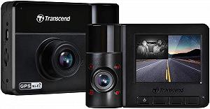 Відеореєстратор Transcend DrivePro 550 / 2К / 140° / GPS / Wi-Fi / 128ГБ вбудованої пам'яті / Додаткова камера / Чорний - Фото 1