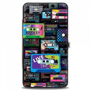 Кошелек Buckle-Down Hinge - Nick 90's Rewind Mash Up Cassette Tapes Collage Черный, разноцветный synthetic.ua - Фото 1