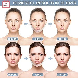 Маска для контурирования лица Beauty Face Contouring Sleeping Mask Kinn, многоразовая маска V Line Lifting, маски для лица V Line, маска-ремень для лица Chin Up, визор для подтяжки лица, розовый synthetic.ua - Фото 1