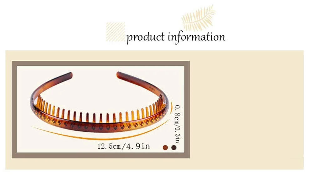 Набір з 2 жіночих твердих пластикових обручів для волосся, фото №5 Набір з 2 жіночих твердих пластикових обручів для волосся, фото №5