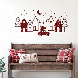Наклейка на стіну GRAZDesign Christmas Wall and Window 74 x 40 см Red - Фото 1